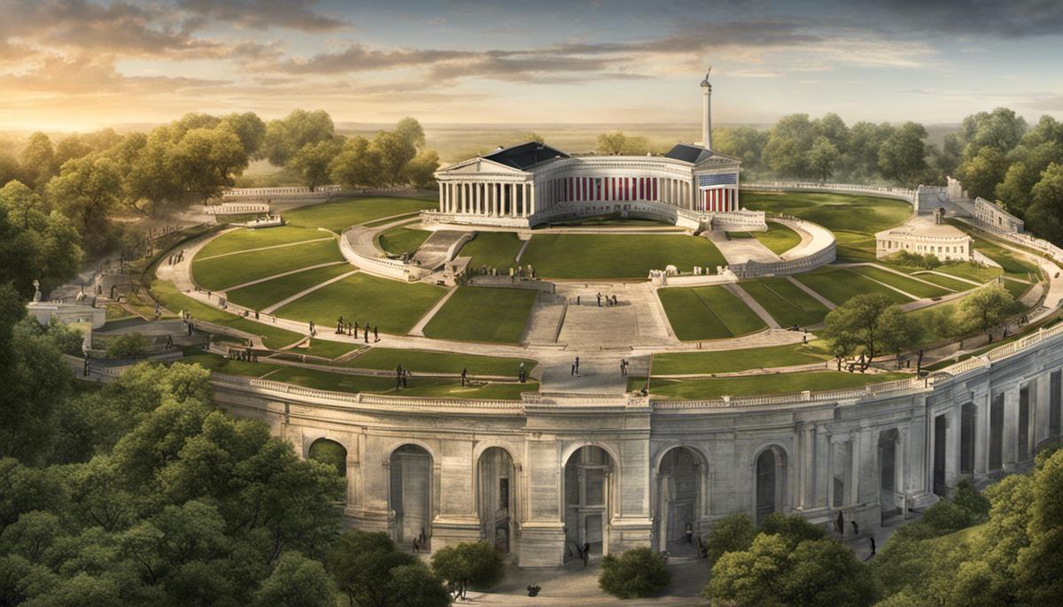 A visual graphic representation of the national debt throughout history